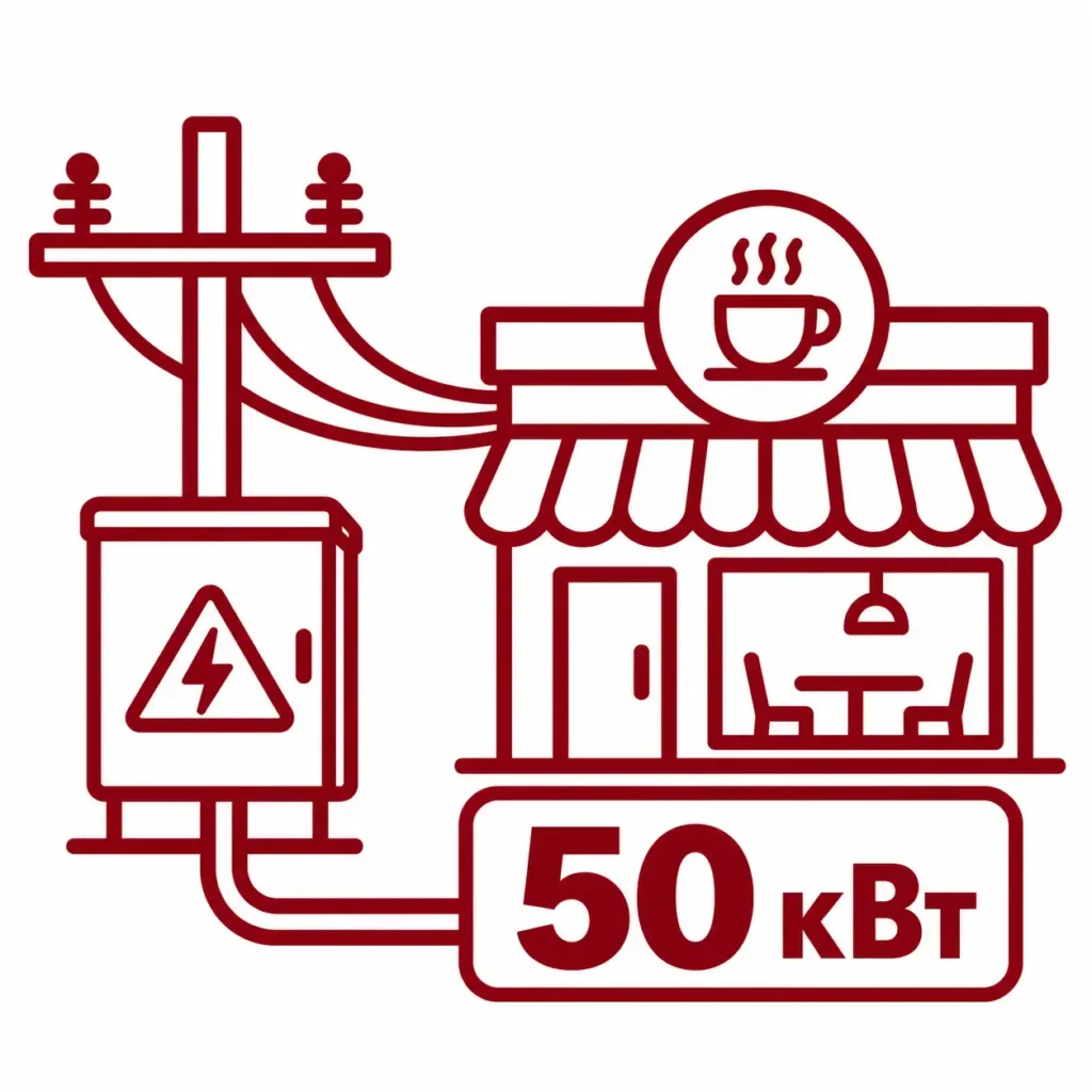 Подключение электричества 50 кВт