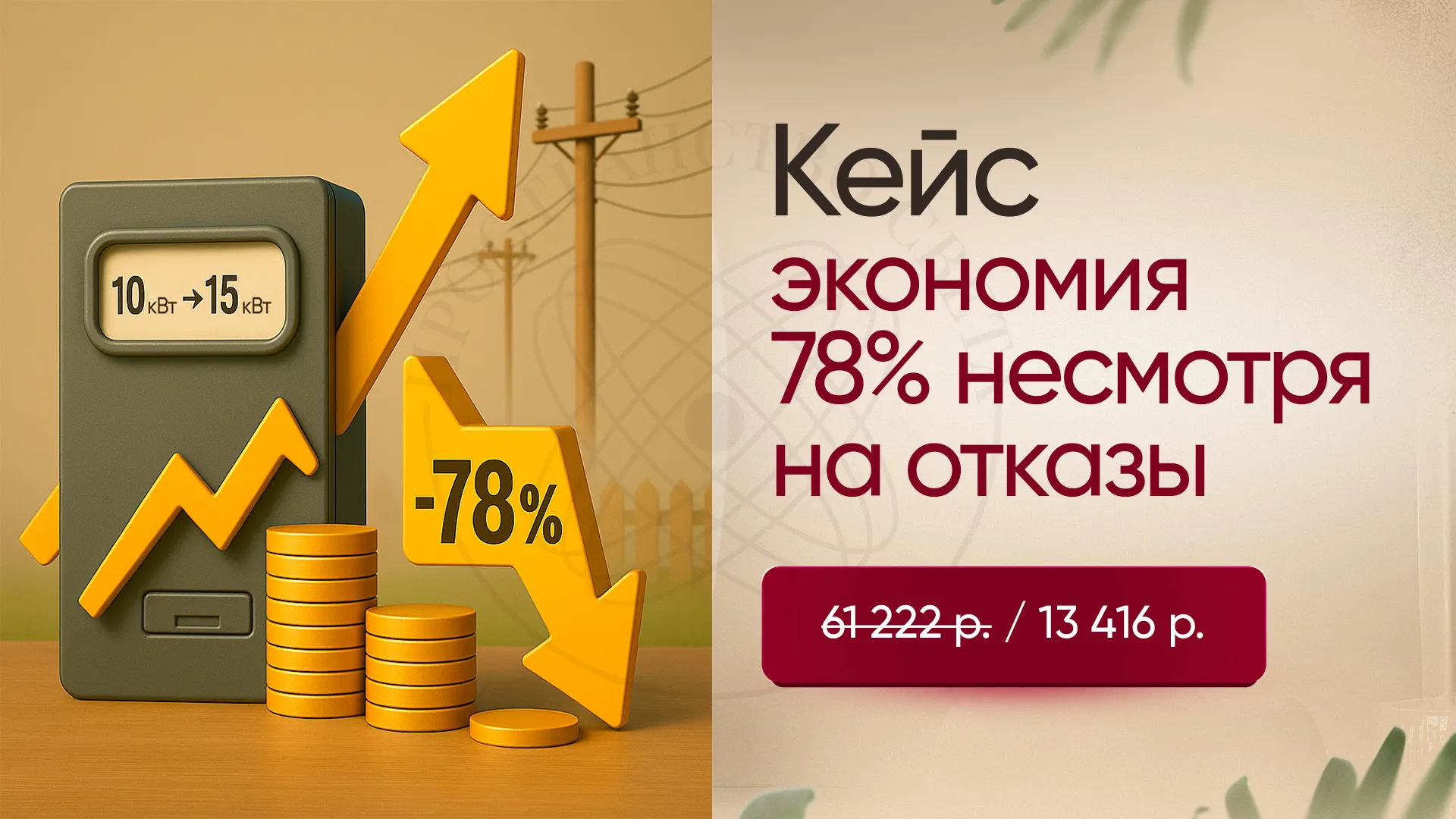 Кейс Экономия 78 процентов несмотря на отказы