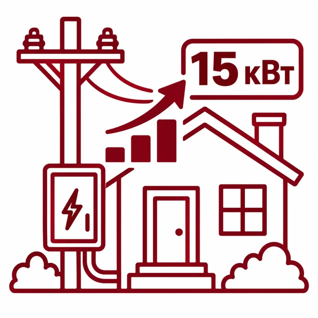Увеличение мощности до 15 кВт