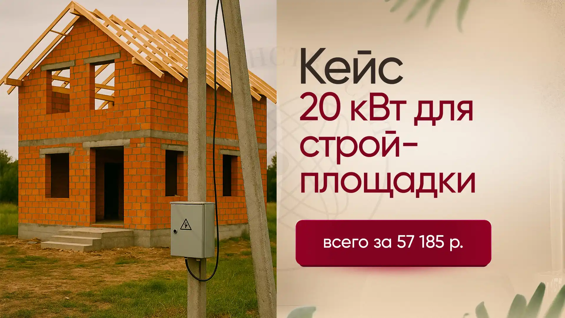 20 кВт для стройплощадки жилого дома